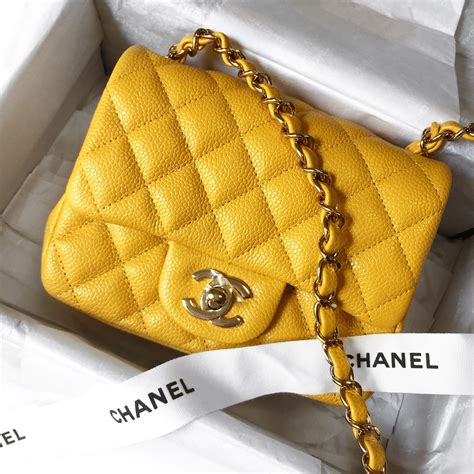 chanel yellow mini bag|Chanel mini bags 2021.